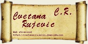 Cvetana Rujević vizit kartica